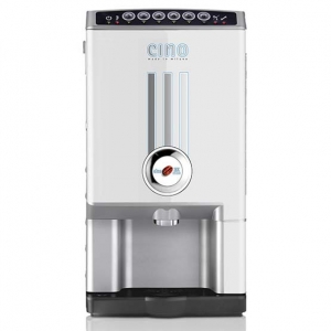 Hvid Larhea Cino xx Micro kaffemaskine til intantkaffe.